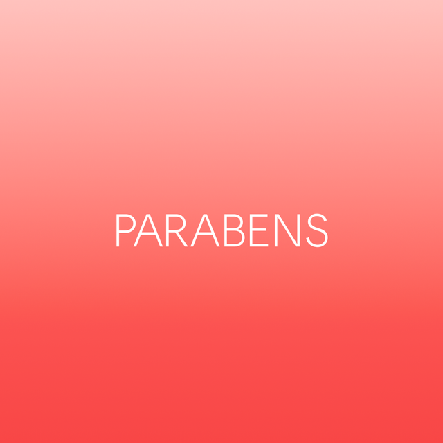 text showing the word parabens on a gradient background