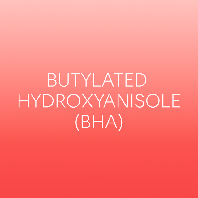 label indicating the chemical name butylated hydroxyanisole bha