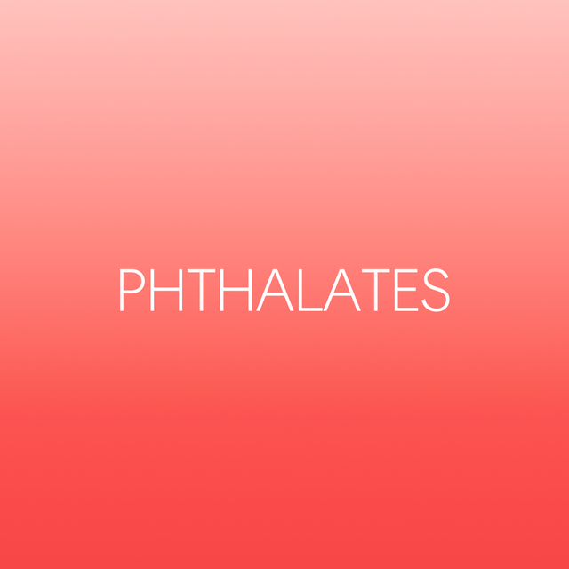 text graphic displaying the word phthalates over a gradient background