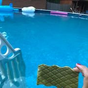 clean pool with magic eraser