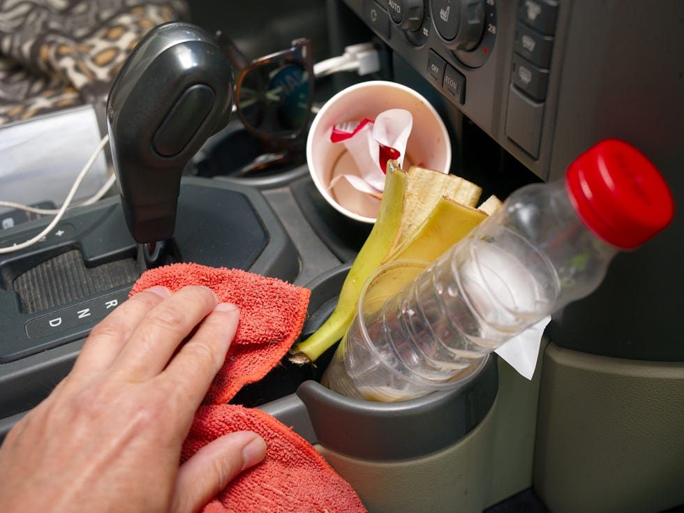 cleaning car interior