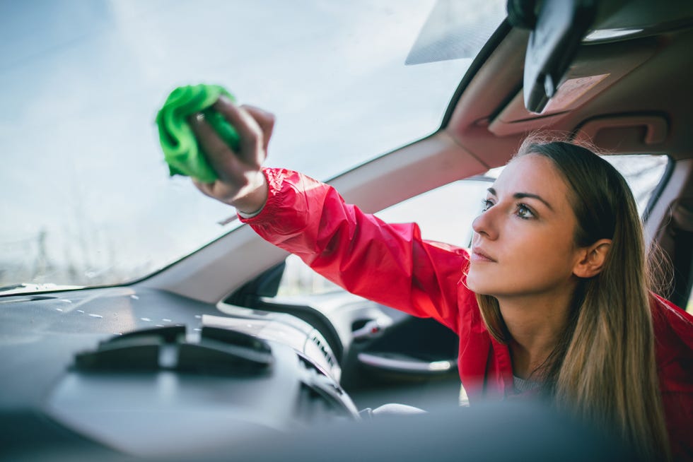 cleaning car interior