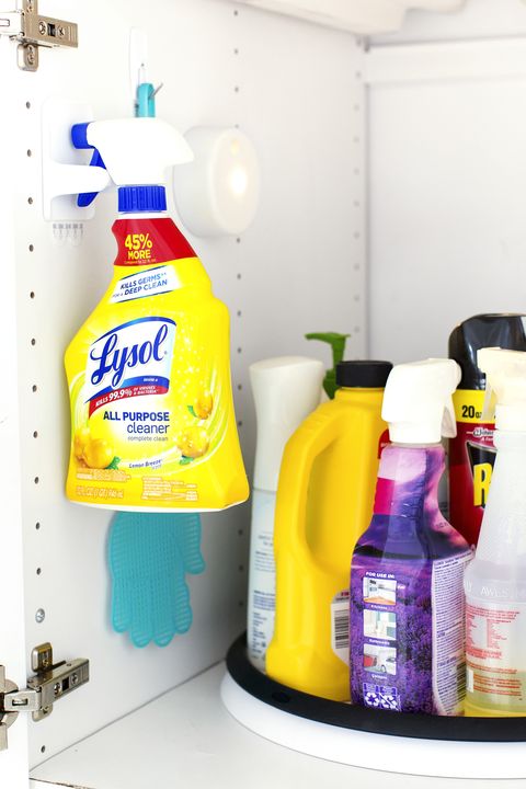 small bathroom storage ideas, cleaning supplies