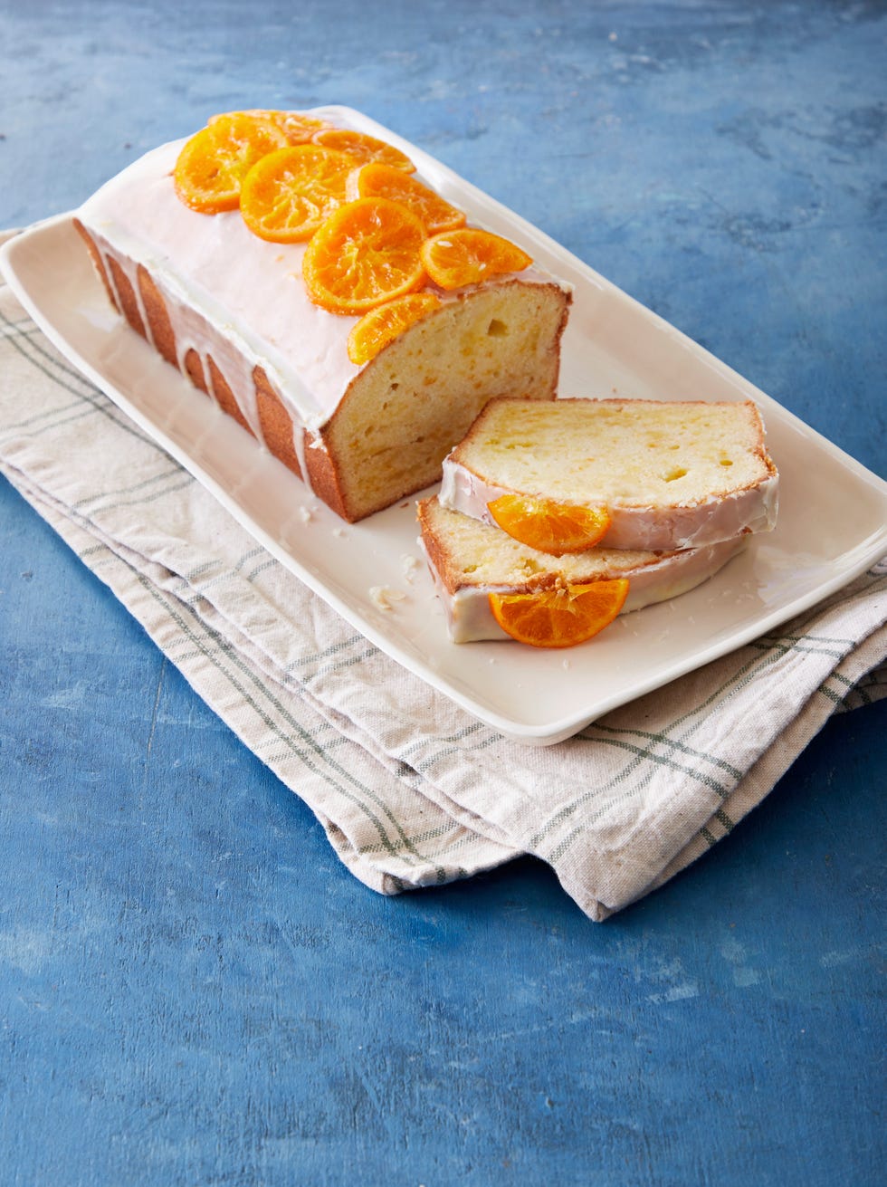 Clementine cake with candied orange slices