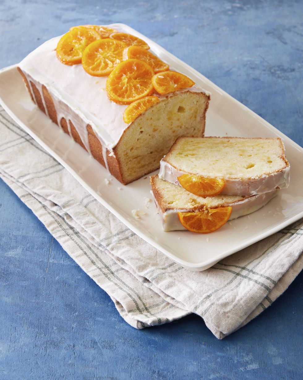 clementine cake with candied orange slices
