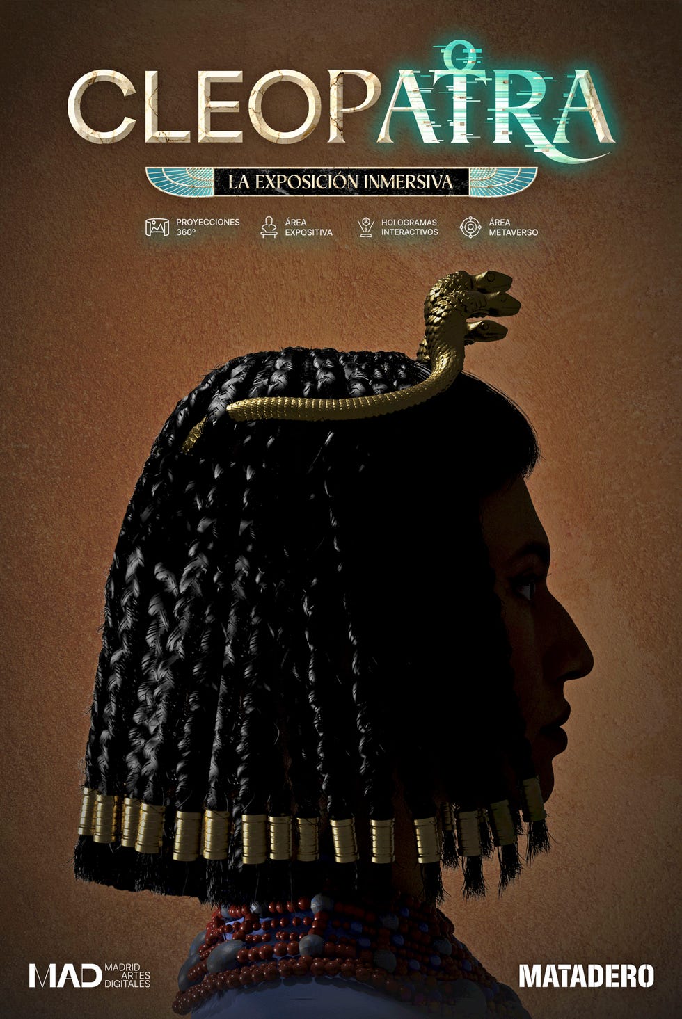 cartel de la exposicion inmersiva 'cleopatra'