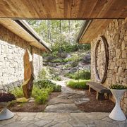 stone path and entryway