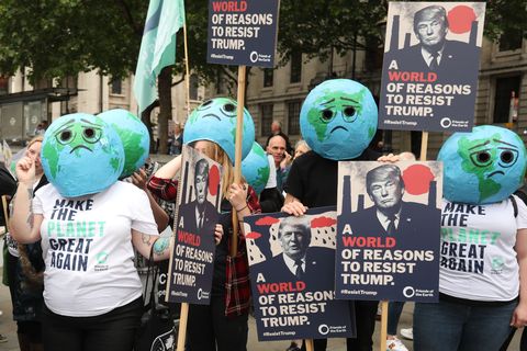 climate protest trump state visit