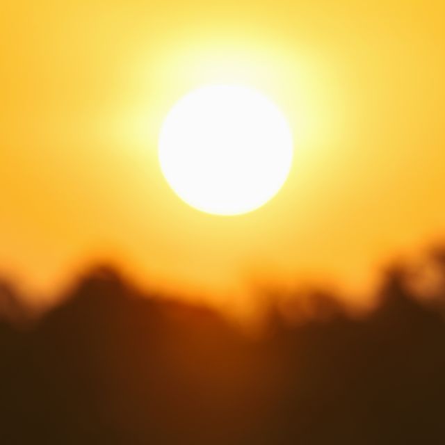 hot yellow orange sun