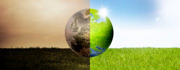 climate change to a green environment on earth