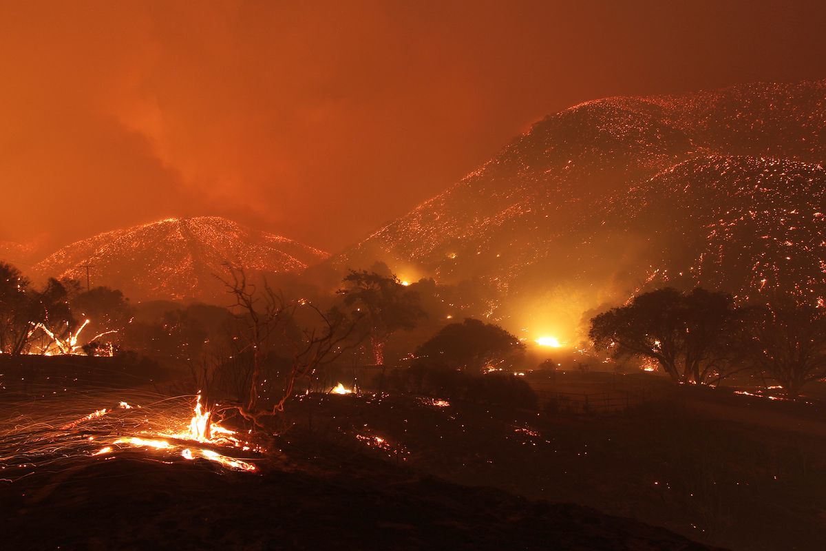 Wild Fire Burns Homes In Lake Hughes, California