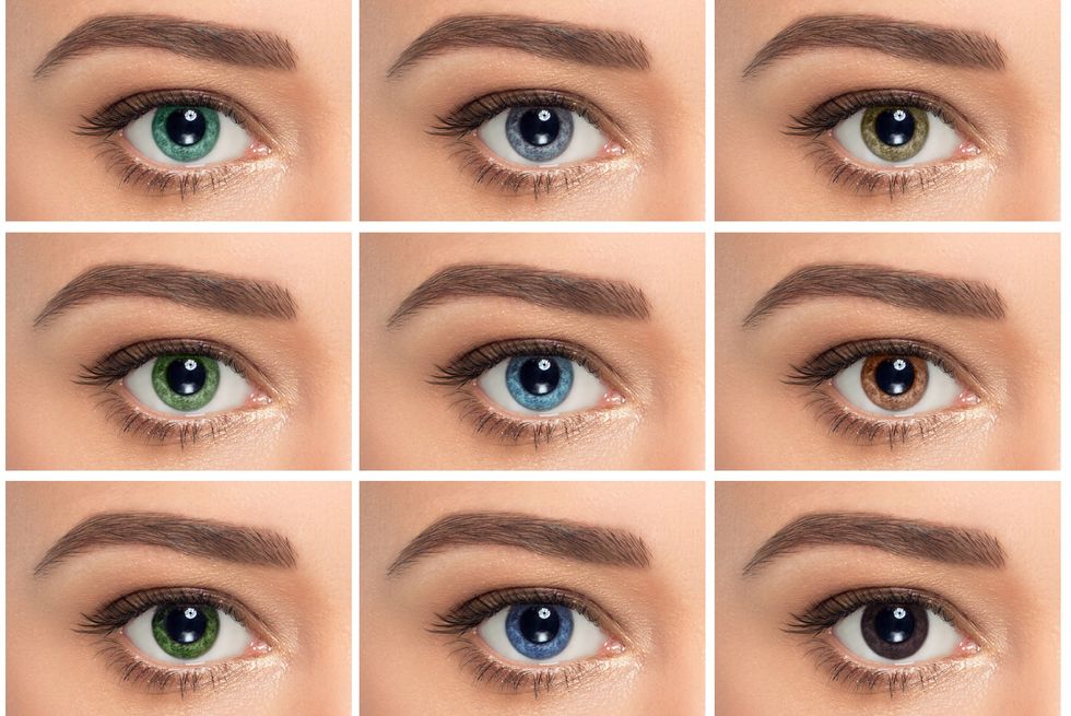 example of different colored contacts on eyes﻿