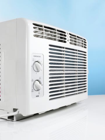 Close up of air conditioner, Studio shot.