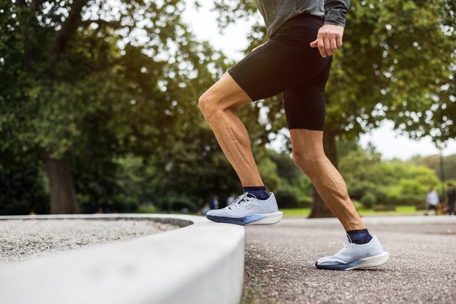 close up of athlete legs during outdoor workout