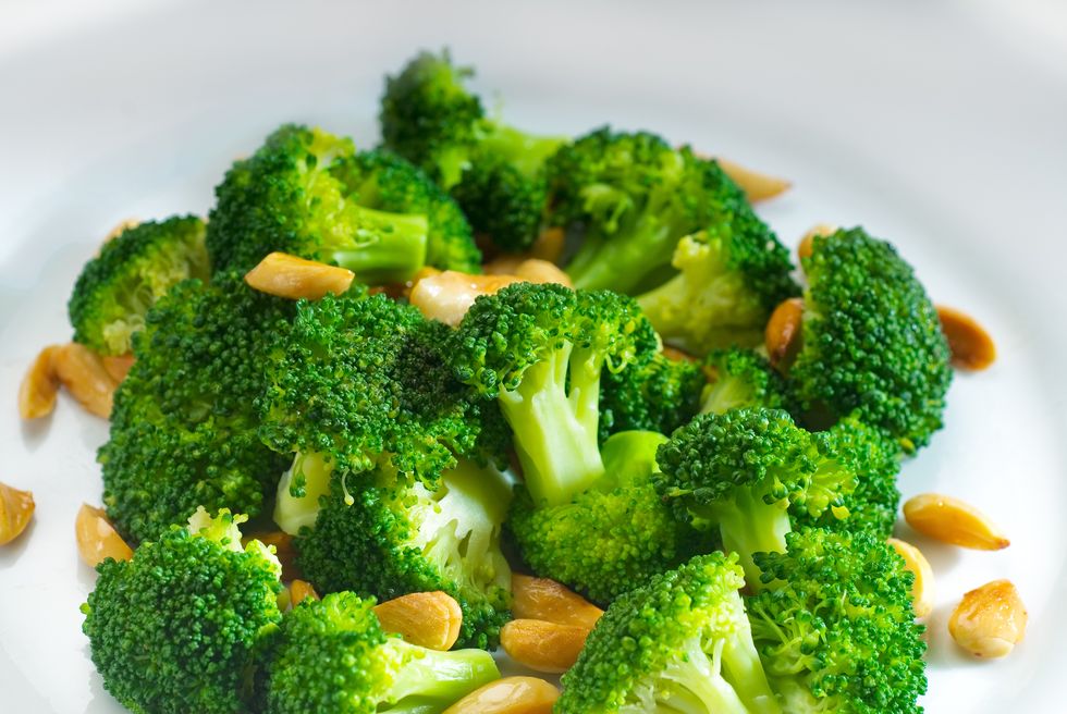Close-Up Of Broccoli And Garlic