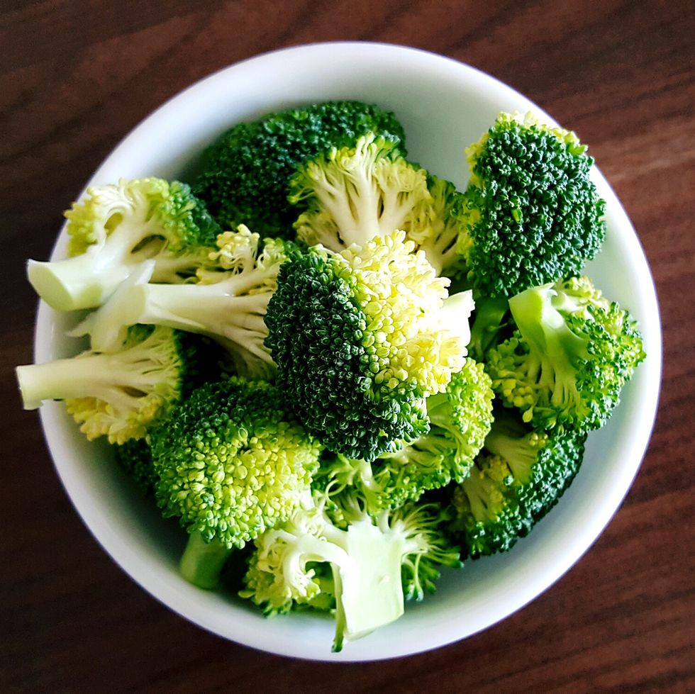 Close-Up Of Broccoli In Bowl