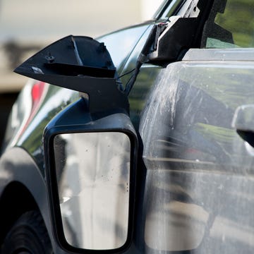 close up of car with side view mirror