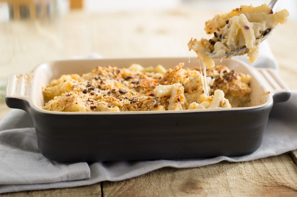 close up of casserole in container on table