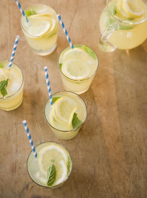 Close up of glasses with lemonade