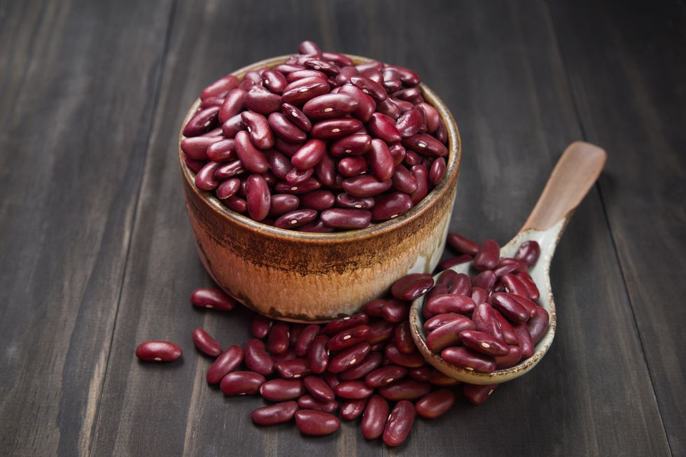 Close-Up Of Kidney Beans In Container