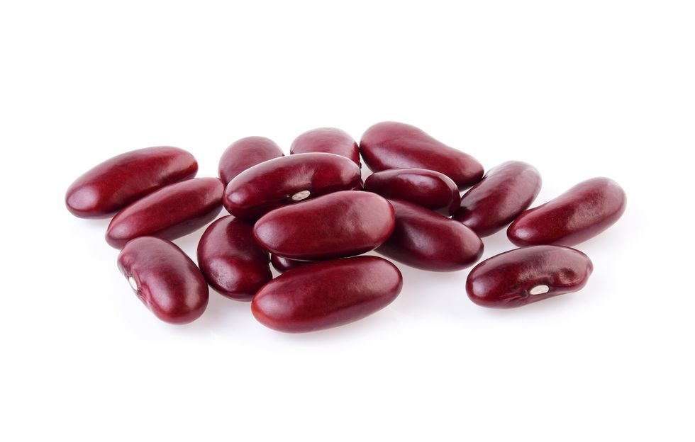 Close-Up Of Kidney Beans On White Background