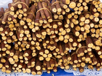 close up of licorice root sticks