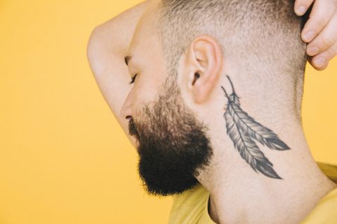 side neck tattoos for men