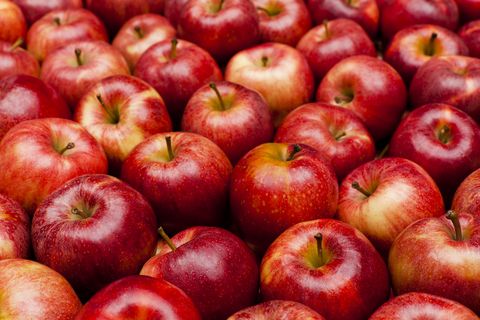 close up of red royal gala apples