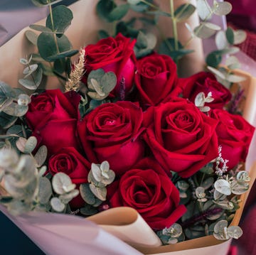 close up of roses bouquet