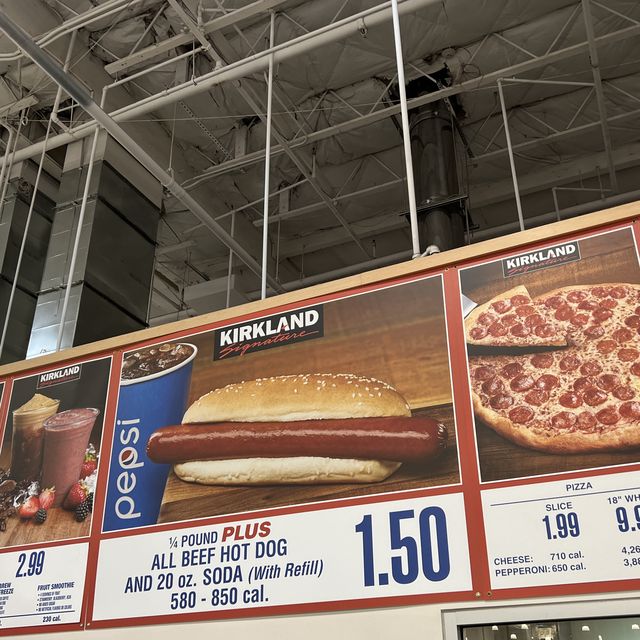 costco food court hot dog sign