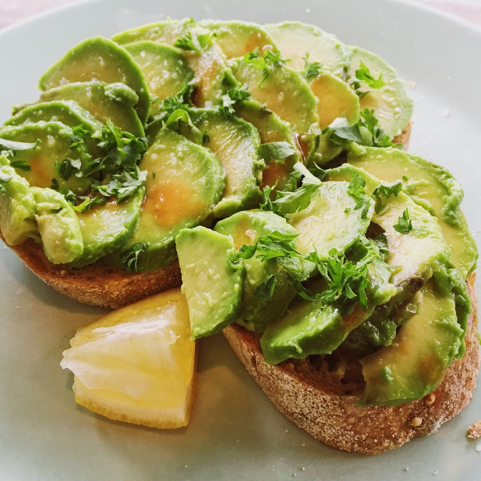 what to eat after a run, avocado toast
