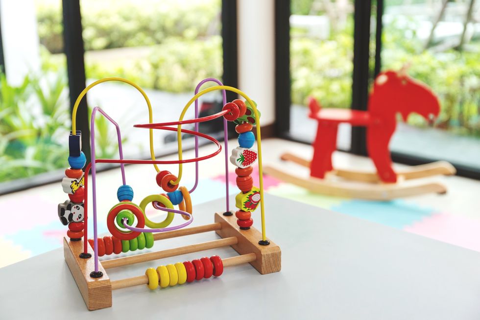 Close-Up Of Toy On Table In Playschool