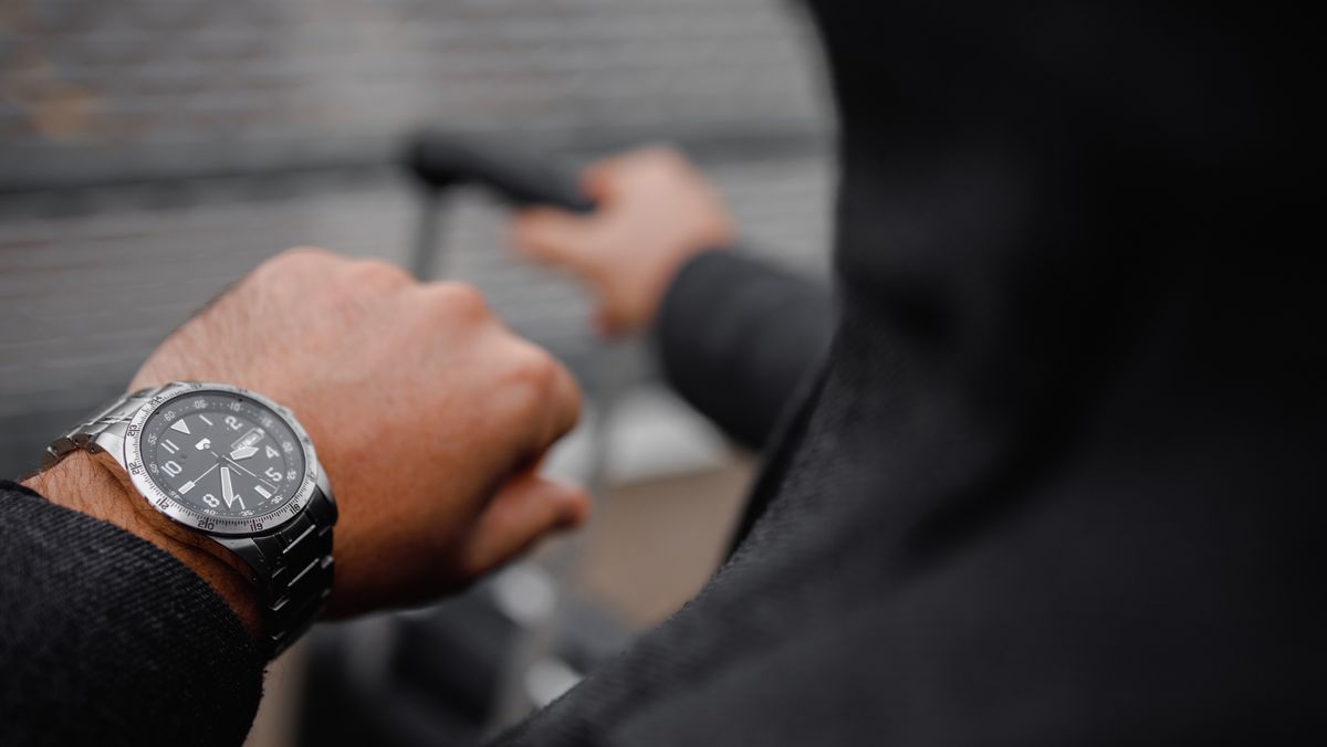 Relojes: Reloj de pulsera para hombre en acero, movimien…