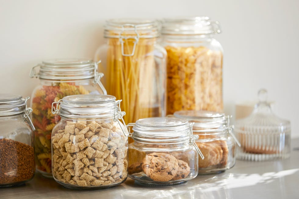 close up of various food in airtight jars