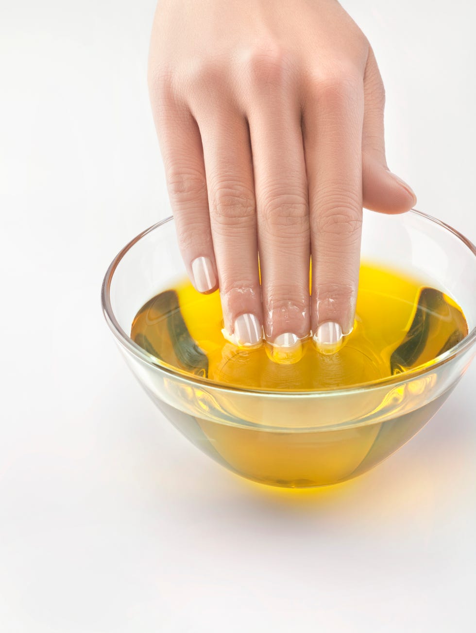 uñas con aceite de oliva