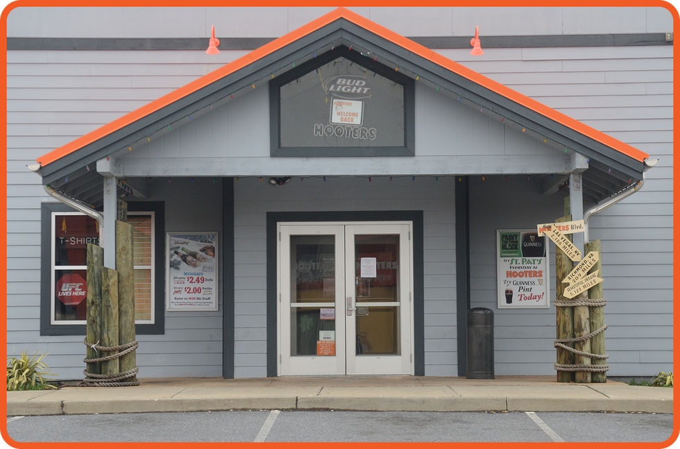 a building that is a closed hooters