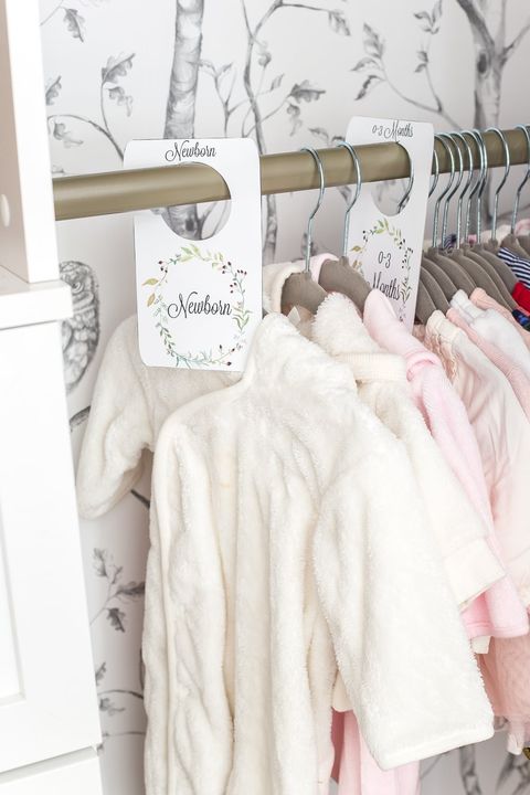 closet organization ideas baby closet dividers with white decorated tags