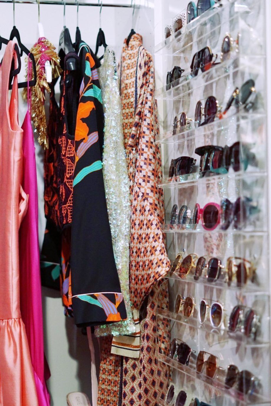 closet organization ideas sunglasses