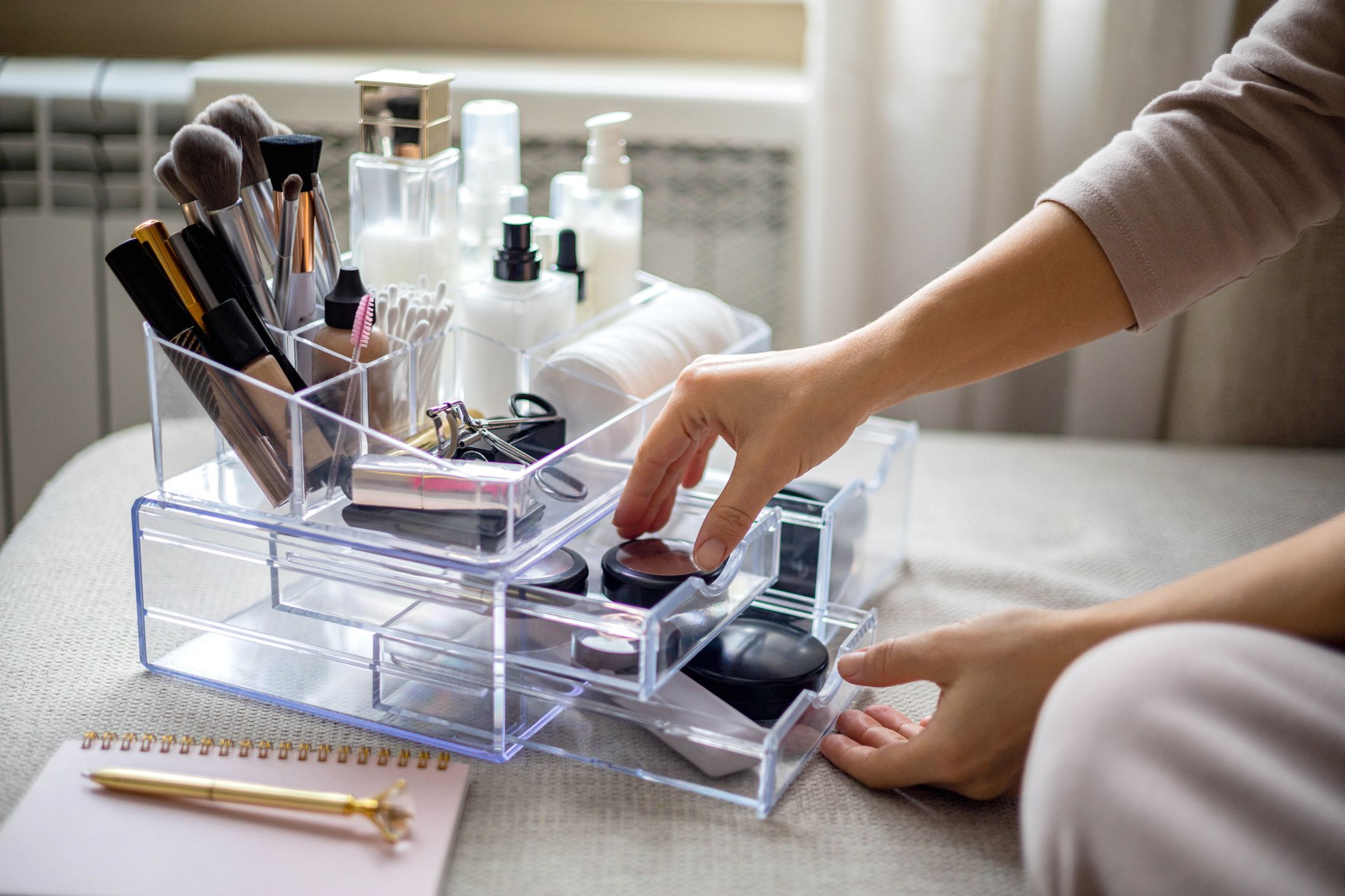 Acrylic Cosmetic Makeup Organizer Jewelry Box Storage Set - 7