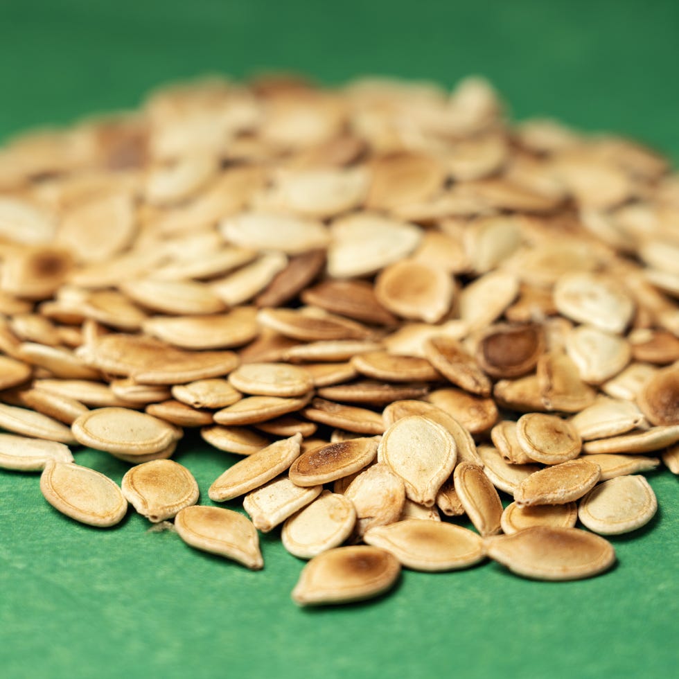 closeup of pumpkin seeds