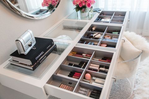 closet organization ideas makeup neatly organized in the drawer