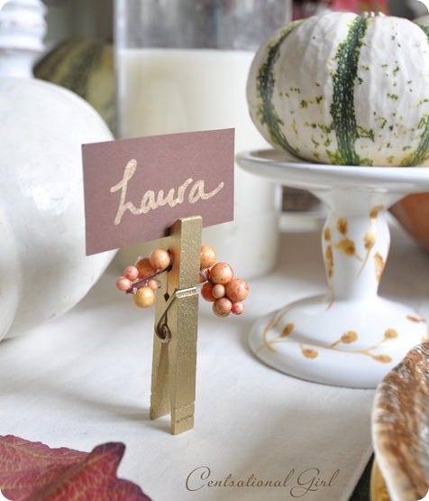gold clothespin name plate