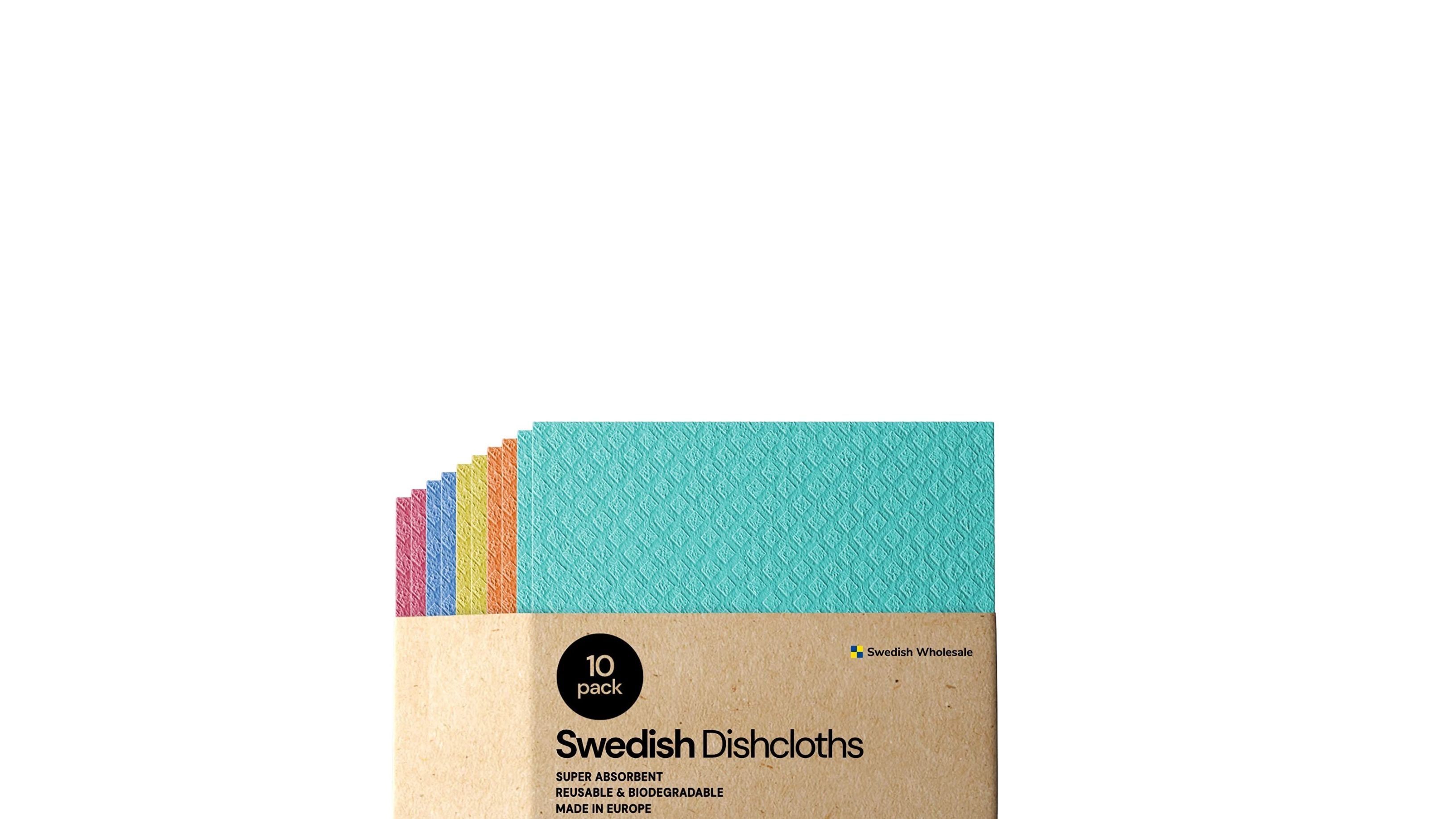 Swedish Wholesale Swedish Dish Cloths - 10 Pack Reusable, Blue