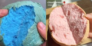 cloud bread in blue and pink