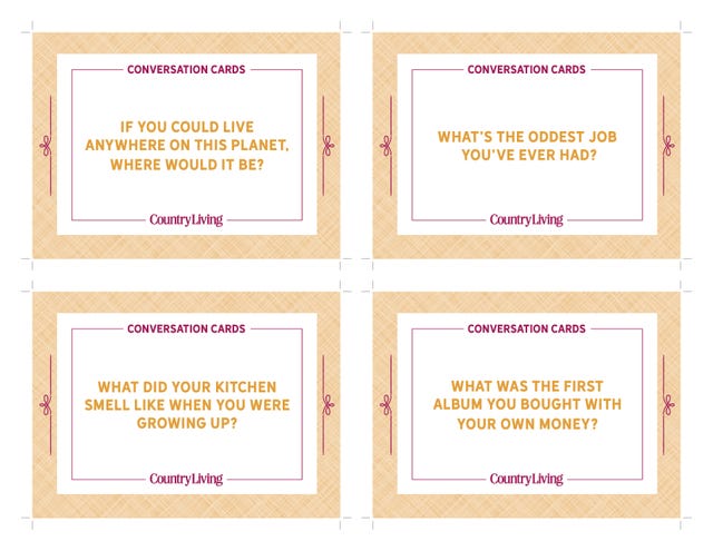 Thanksgiving Family Interview Conversation Cards