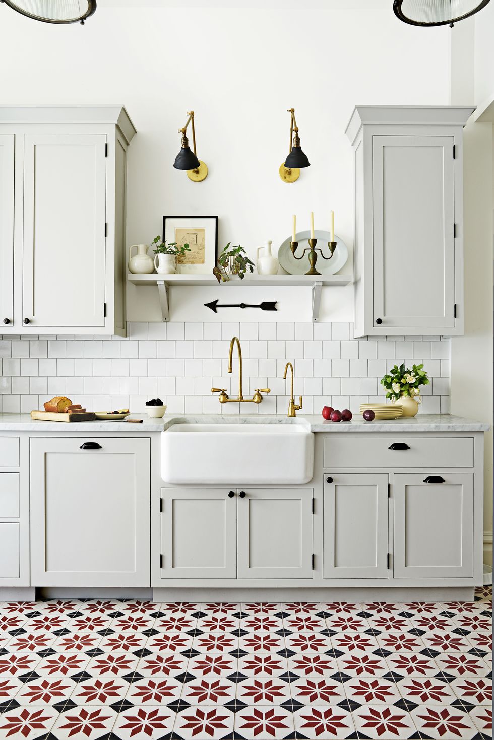 Gray Tile Kitchen