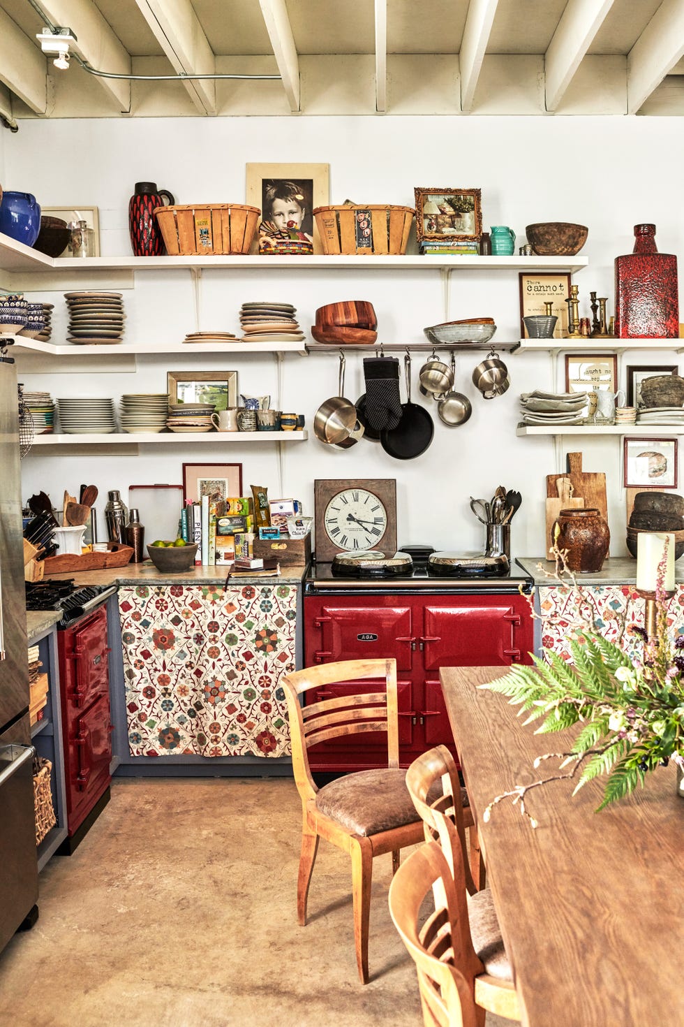 english country kitchen with classic english accessories, accents