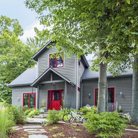 bright red   colors that go with gray paint