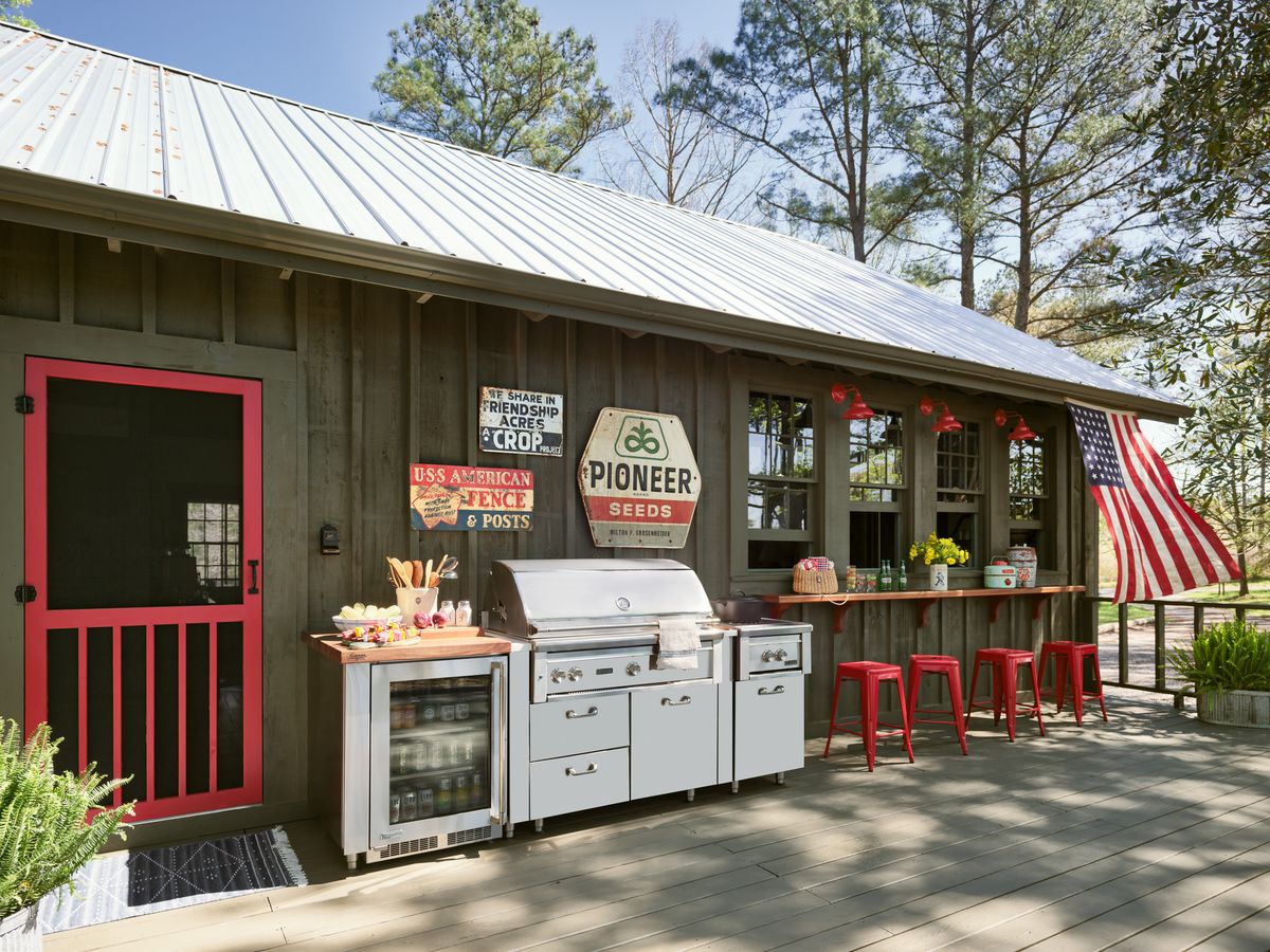 mallorie and jim rasberry's family cabin kitchen outside of laurel, mississippi