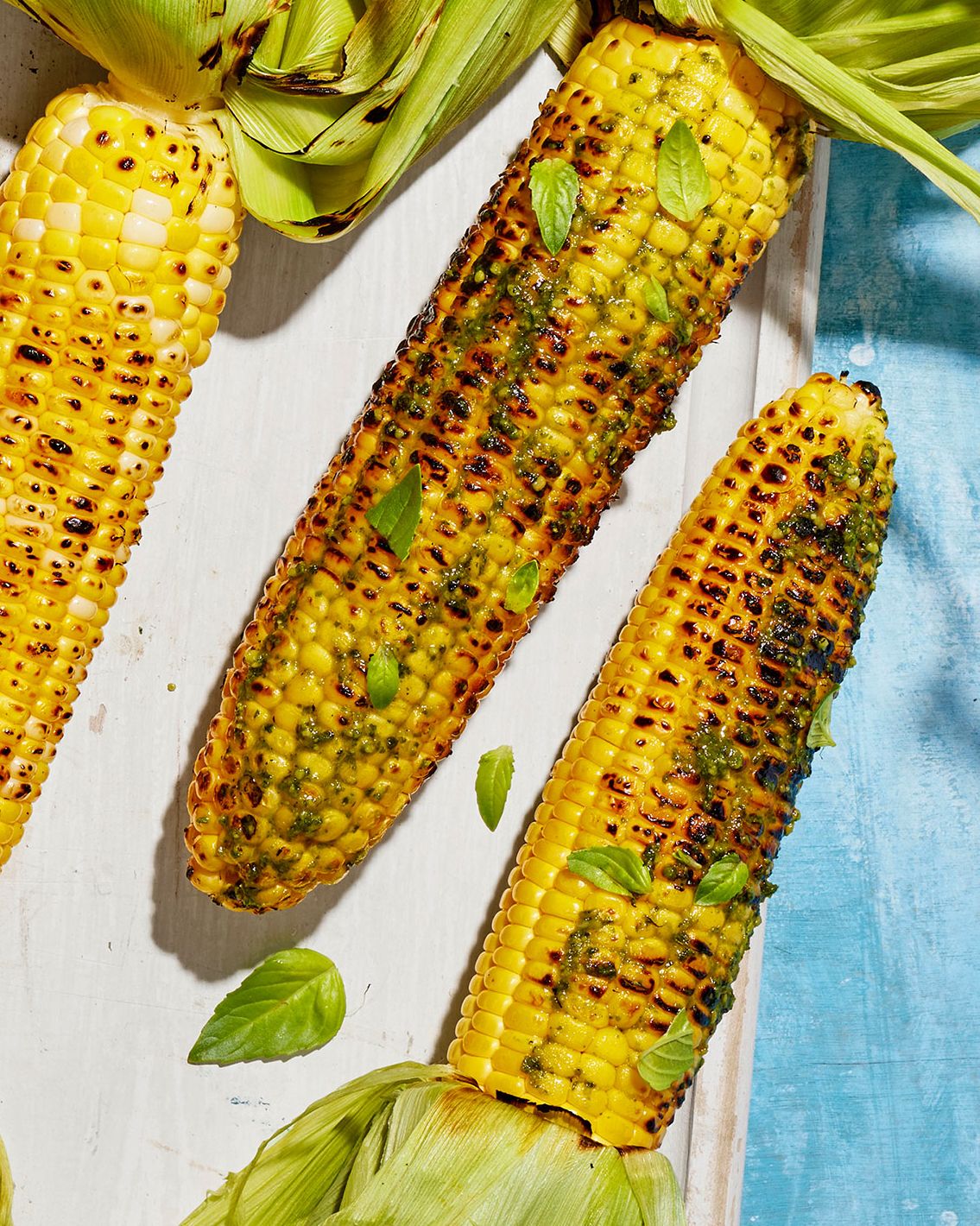 grilled corn with red pepper jelly glaze
